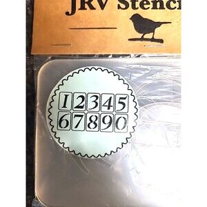 NEW 15mil Reusable JRV Set Of 10 Number Stencils 4.5" X 3.25"